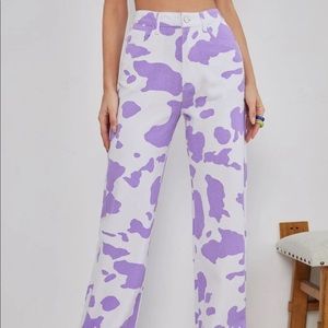 Shein cow print jeans